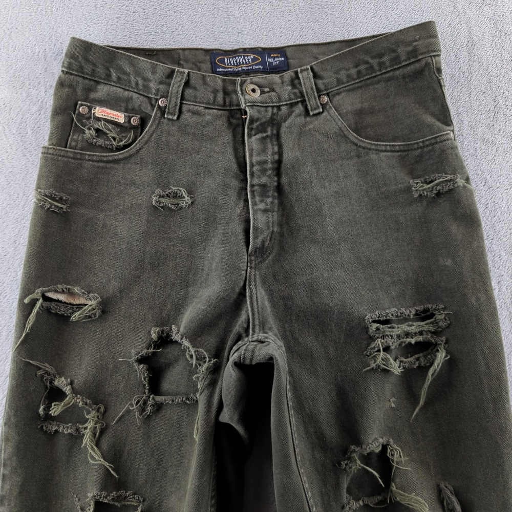 Vintage Bluenotes Jeans 34x33 (Fits 30x33) Relaxed Distressed Ripped Punk Y2K
